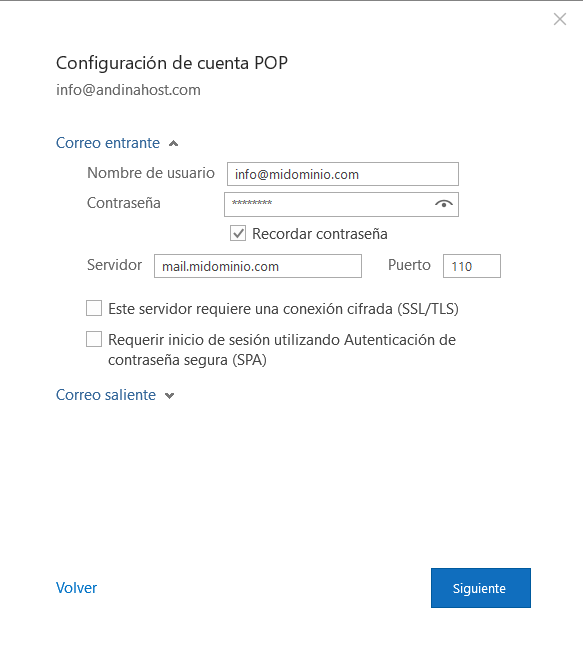 Configuraci n correo pop para outlook 2019 preguntas frecuentes faq