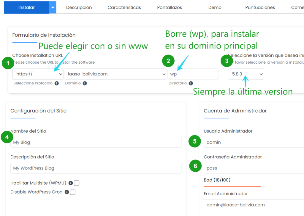 cpanel wordpress 2